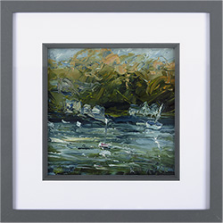 Rupert Aker, Original oil painting on paper, Bodinnick