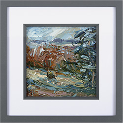 Rupert Aker, Original oil painting on paper, Miserden, Autumn