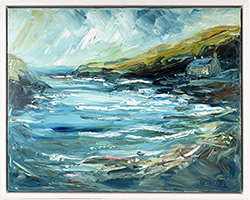 Rupert Aker, Original oil painting on canvas, Port Quin