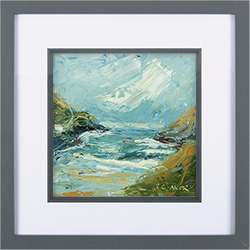 Rupert Aker, Original oil painting on paper, Port Gaverne