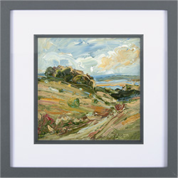 Rupert Aker, Original oil painting on paper, Harvest, Aylworth