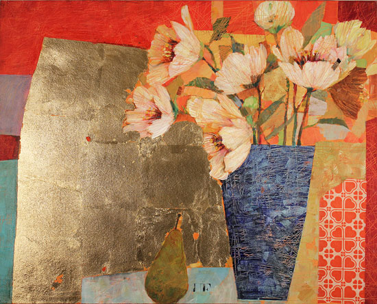 Sally Anne Fitter, Original acrylic painting on canvas, The Gold Table