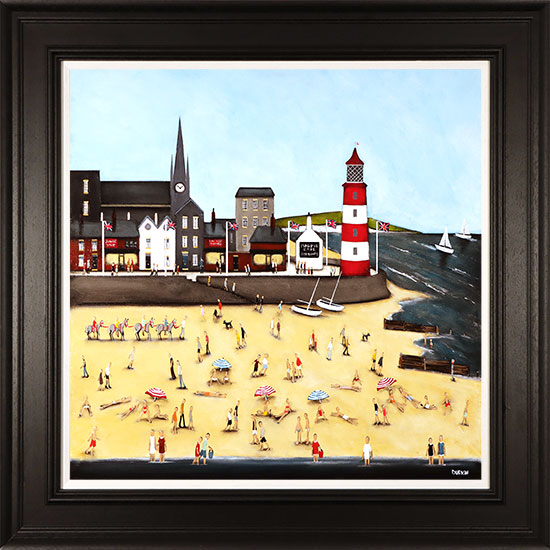 Sean Durkin, Original oil painting on panel, A Day at the Seaside