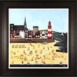 Sean Durkin, Original oil painting on panel, A Day at the Seaside Medium image. Click to enlarge