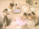 Sir William Russell Flint, Limited edition print, Variations VI Medium image. Click to enlarge