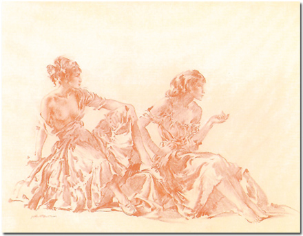 Sir William Russell Flint, Limited edition print, Cecilia and Joanna