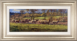 Stephen Hawkins, Oil on canvas, Morning Flock Medium image. Click to enlarge