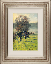 Stephen Hawkins, Original oil painting on panel, The Shooting Party