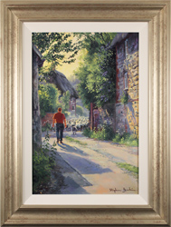 Stephen Hawkins, Original oil painting on canvas, Through the Village Medium image. Click to enlarge