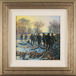 Stephen Hawkins, Original oil painting on panel, The Shooting Party Medium image. Click to enlarge