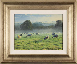 Stephen Hawkins, Original oil painting on canvas, Morning Pasture Medium image. Click to enlarge