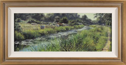 Stephen Hawkins, Original oil painting on canvas, Afternoon Grazing Medium image. Click to enlarge