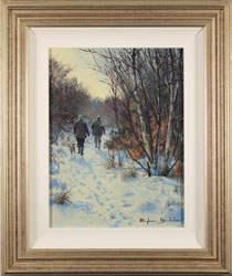 Stephen Hawkins, Original oil painting on panel, Woodland Snow Medium image. Click to enlarge