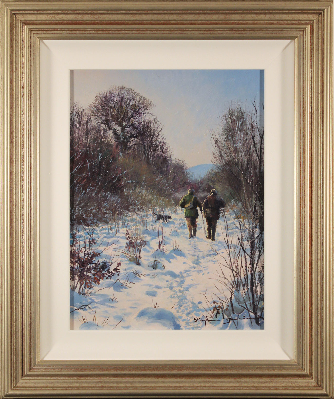 Stephen Hawkins, Original oil painting on panel, Bright Winter Afternoon
