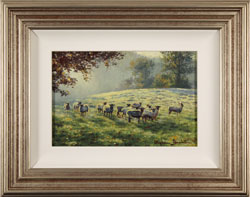 Stephen Hawkins, Original oil painting on panel, Morning Flock Medium image. Click to enlarge