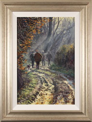 Stephen Hawkins, Original oil painting on canvas, Brisk Autumn Walk Medium image. Click to enlarge