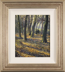 Stephen Hawkins, Original oil painting on panel, Brisk Autumn Walk  Medium image. Click to enlarge