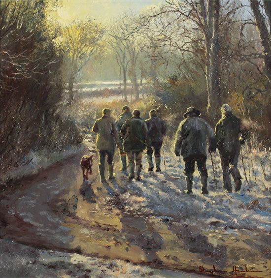 Stephen Hawkins, Original oil painting on canvas, Light on a Country Lane