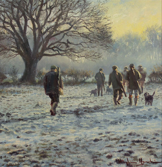 Stephen Hawkins, Original oil painting on canvas, Winter Morning, North Yorkshire