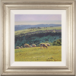 Stephen Hawkins, Original oil painting on panel, Summer Pasture, Swaledale Medium image. Click to enlarge