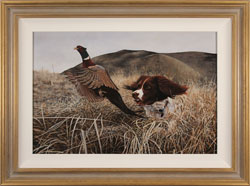 Stephen Park, Original oil painting on panel, Spaniel Flushing Medium image. Click to enlarge