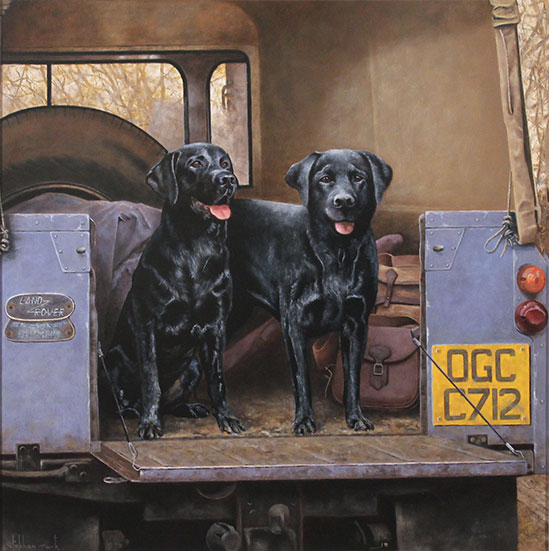 Stephen Park, Original oil painting on panel, Gun Dogs No frame image. Click to enlarge