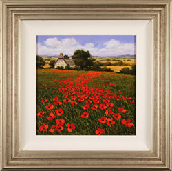 Steve Thoms, Original oil painting on panel, Yorkshire Poppies Medium image. Click to enlarge