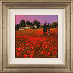 Steve Thoms, Original oil painting on panel, Tuscan Sunset Medium image. Click to enlarge