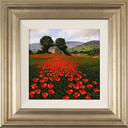 Steve Thoms, Original oil painting on panel, Yorkshire Poppies Medium image. Click to enlarge