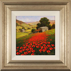 Steve Thoms, Original oil painting on panel, Yorkshire Poppies Medium image. Click to enlarge