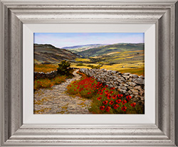 Steve Thoms, Original oil painting on panel, Moorland Poppies, Yorkshire Dales Medium image. Click to enlarge
