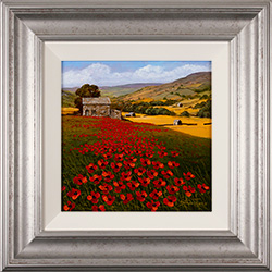 Steve Thoms, Original oil painting on panel, Yorkshire Poppies Medium image. Click to enlarge