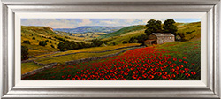 Steve Thoms, Original oil painting on panel, On Poppy Hill, Yorkshire Medium image. Click to enlarge