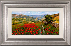 Steve Thoms, Original oil painting on panel, Wild Poppies, Yorkshire Dales Medium image. Click to enlarge