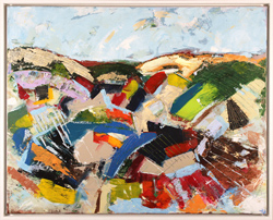 Steve Williams, Original acrylic painting on canvas, Sunshine on the Hills Medium image. Click to enlarge