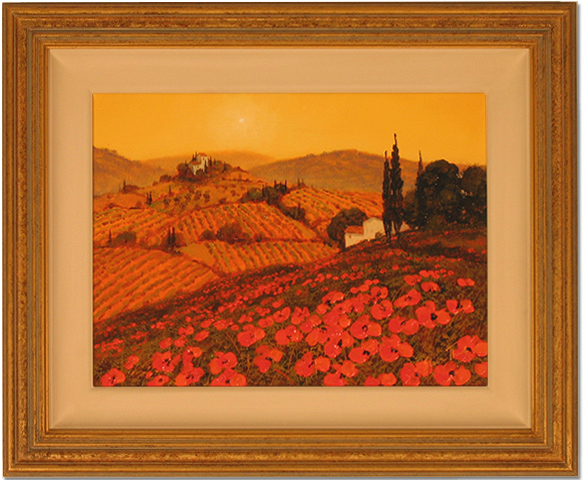 Steve Thoms, Original oil painting on canvas, Poppy Field