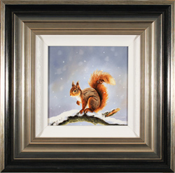 Suzie Emery, Original acrylic painting on board, Red Squirrel