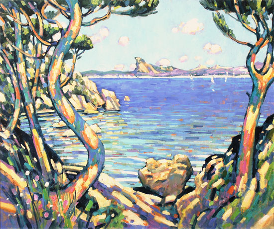 Terence Clarke, Original oil painting on canvas, Golden Afternoon, Cote D'Azur No frame image. Click to enlarge