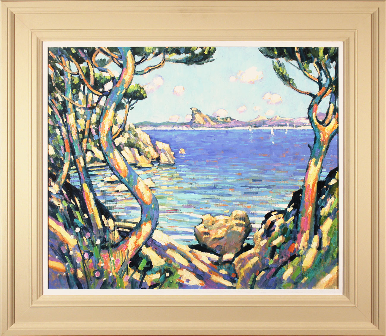 Terence Clarke, Original oil painting on canvas, Golden Afternoon, Cote D'Azur Click to enlarge