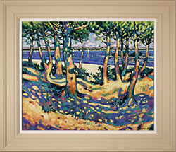 Terence Clarke, Original oil painting on canvas, Lakes and Trees at La Marina 