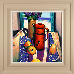 Terence Clarke, Original acrylic painting on canvas, Coffee at La Marina Medium image. Click to enlarge