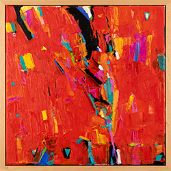 Terence Clarke, Original acrylic painting on canvas, Red Shift