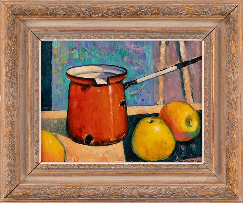 Terence Clarke, Original acrylic painting on board, Cazo Por Leche (Spanish Milk Pan)