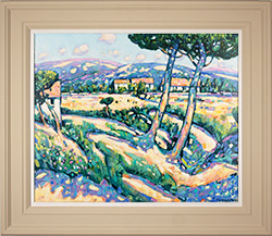 Terence Clarke, Original oil painting on canvas, Farmhouses in Provence