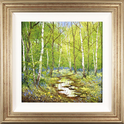 Terry Evans, Original oil painting on canvas, Spring in the Bluebell Wood Medium image. Click to enlarge
