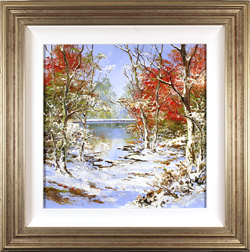 Terry Evans, Original oil painting on canvas, Winter's Welcome Medium image. Click to enlarge