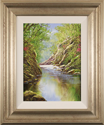 Terry Evans, Original oil painting on canvas, Woodland Beck Medium image. Click to enlarge