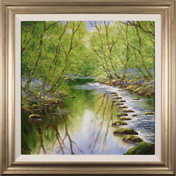 Terry Evans, Original oil painting on canvas, The Bluebell Wood Medium image. Click to enlarge