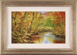 Terry Evans, Original oil painting on canvas, Autumn Brook Medium image. Click to enlarge