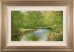 Terry Evans, Original oil painting on canvas, Midsummer by the River Medium image. Click to enlarge